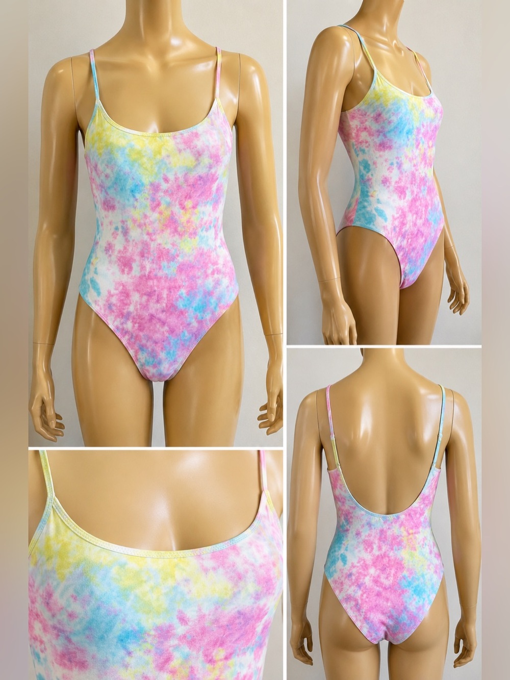 Solid & Striped X RE/DONE Tie Dye One Piece Swimsuit Women’s Medium Pastel